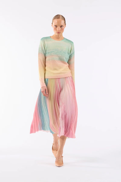 PLEATED SKIRT - SCATTERED CLOUDS