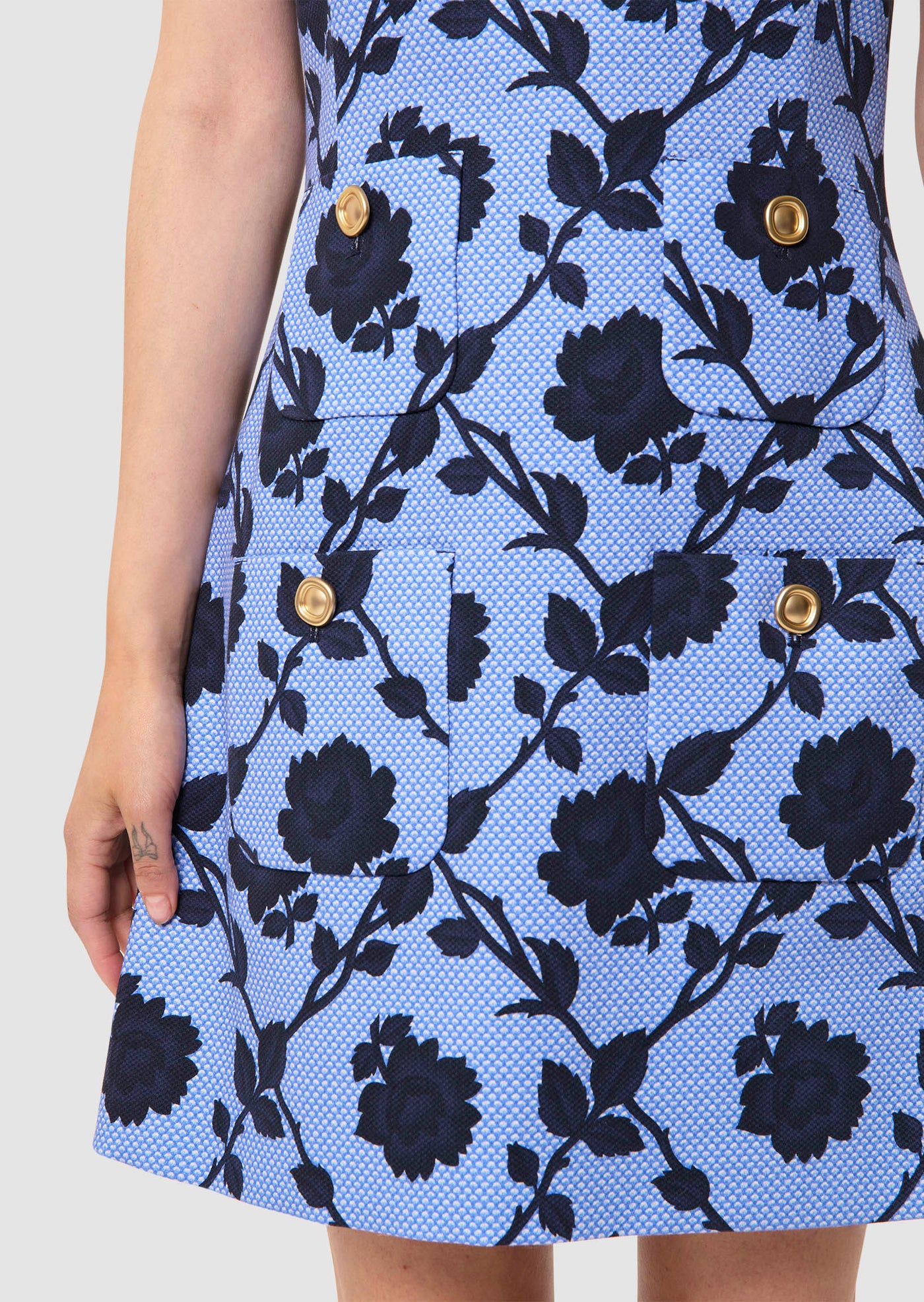 Russell Jacquard Dress - Blue