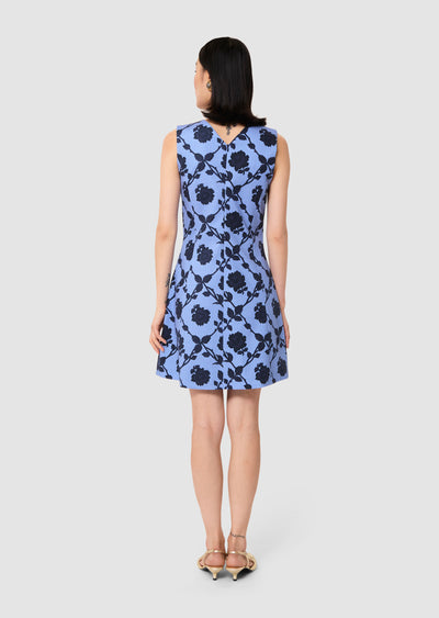 Russell Jacquard Dress - Blue