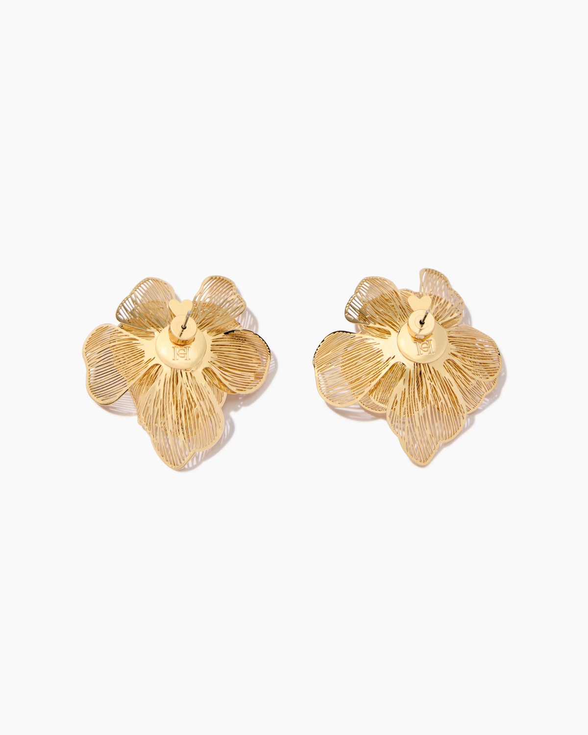 Metal Flower Stud Earrings