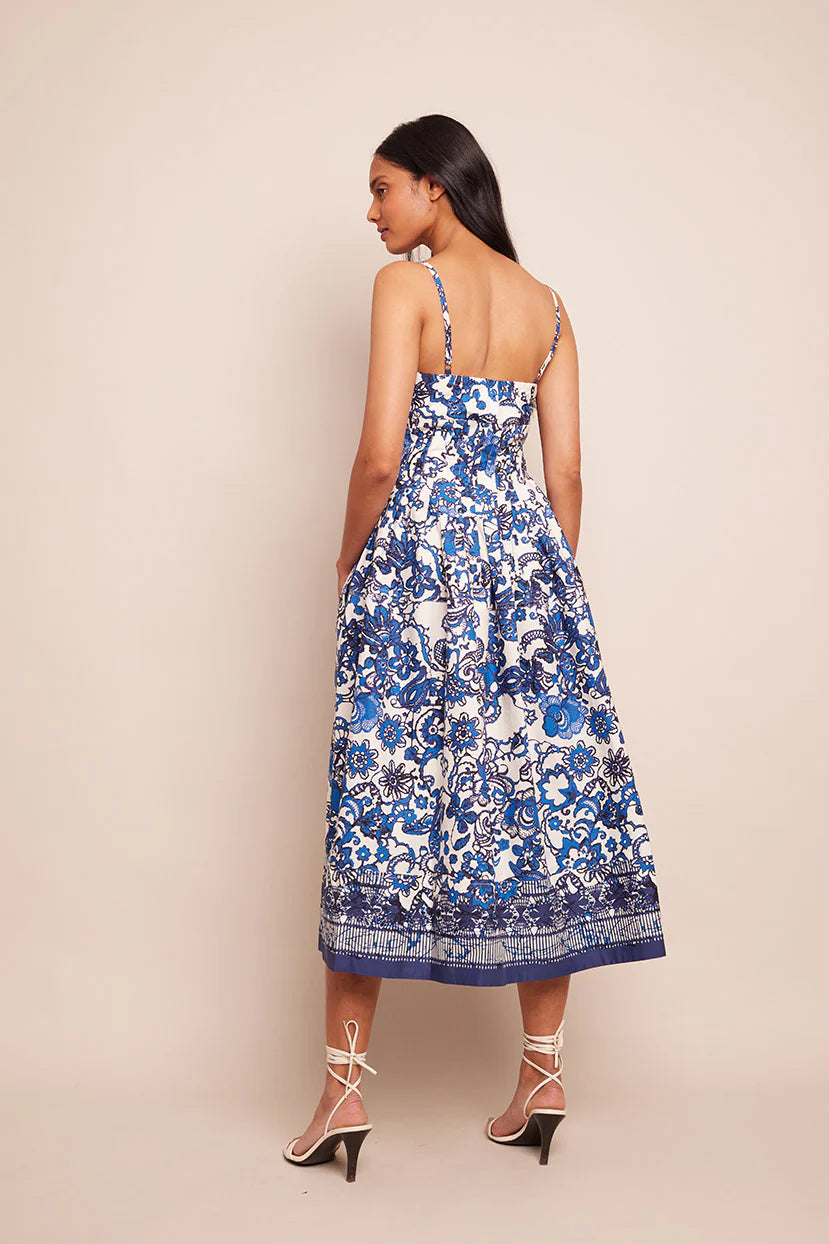 SEA ISLAND MIDI DRESS - Dentelle Blue