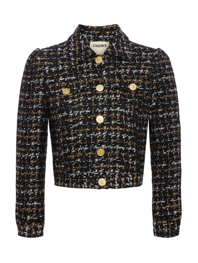 Kasey Tweed Jacket - Black/Tan Tweed