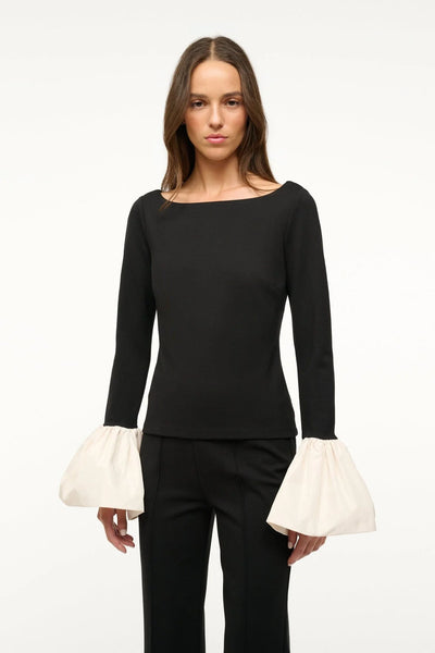 PAIGE TOP - BLACK/IVORY