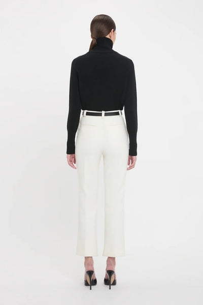 Cropped Kick Trouser - Ivory