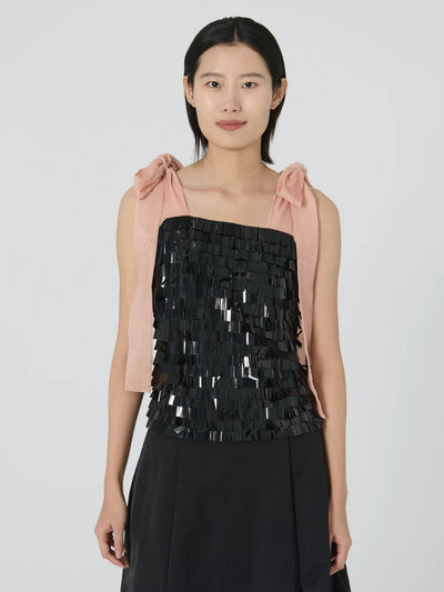 TINA SEQUIN TOP - Black