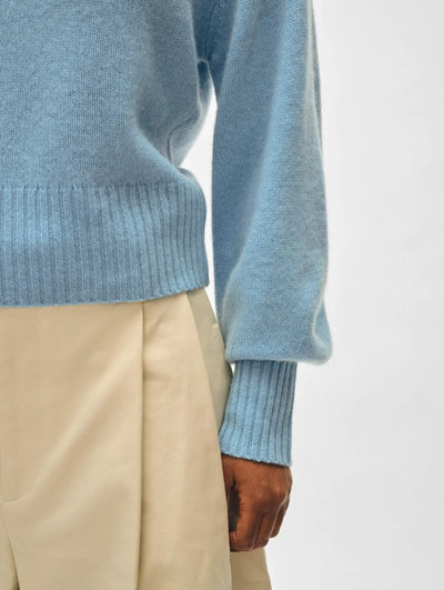 Cashmere Blouson Sleeve Crewneck - More Colors Available