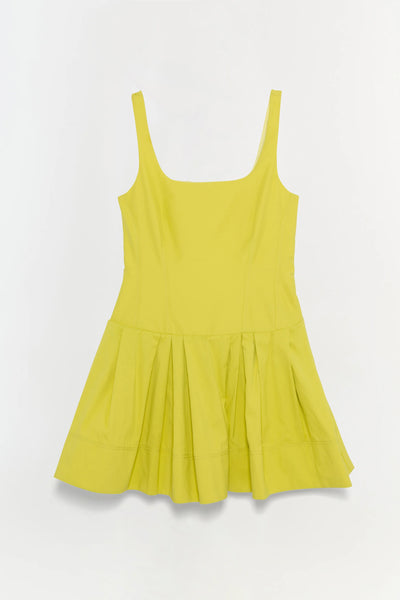 Lucy Cotton Mini Dress - Yellow Plum