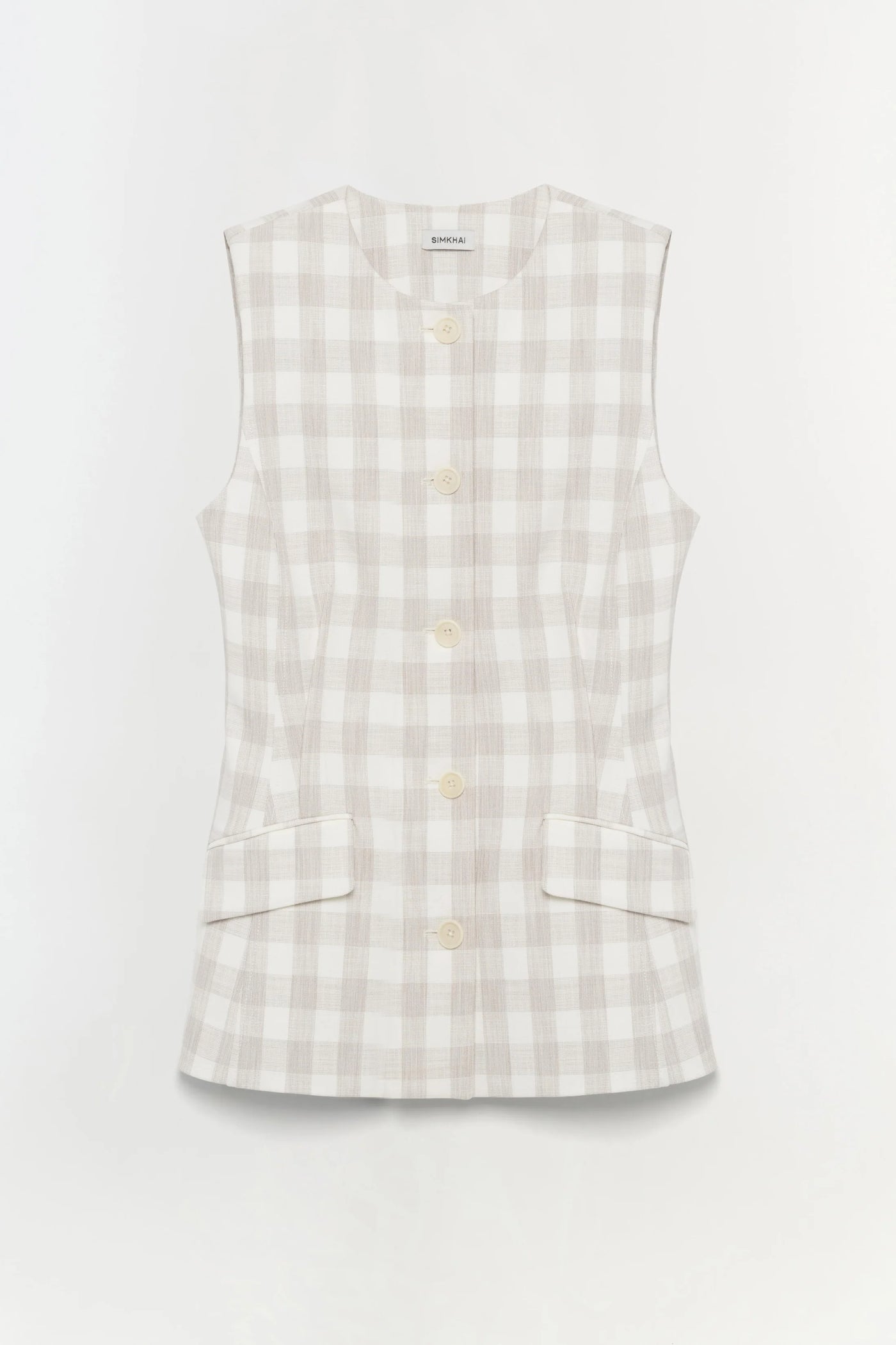 CALLIOPE VEST - Sand Gingham