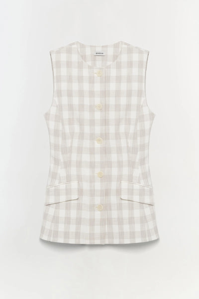 CALLIOPE VEST - Sand Gingham