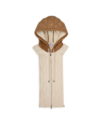 Orine Quilted Hoodie Dickey - Russet/Ivory