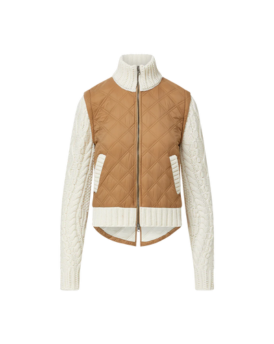 PATRA MIXED MEDIA JACKET - RUSSET/IVORY