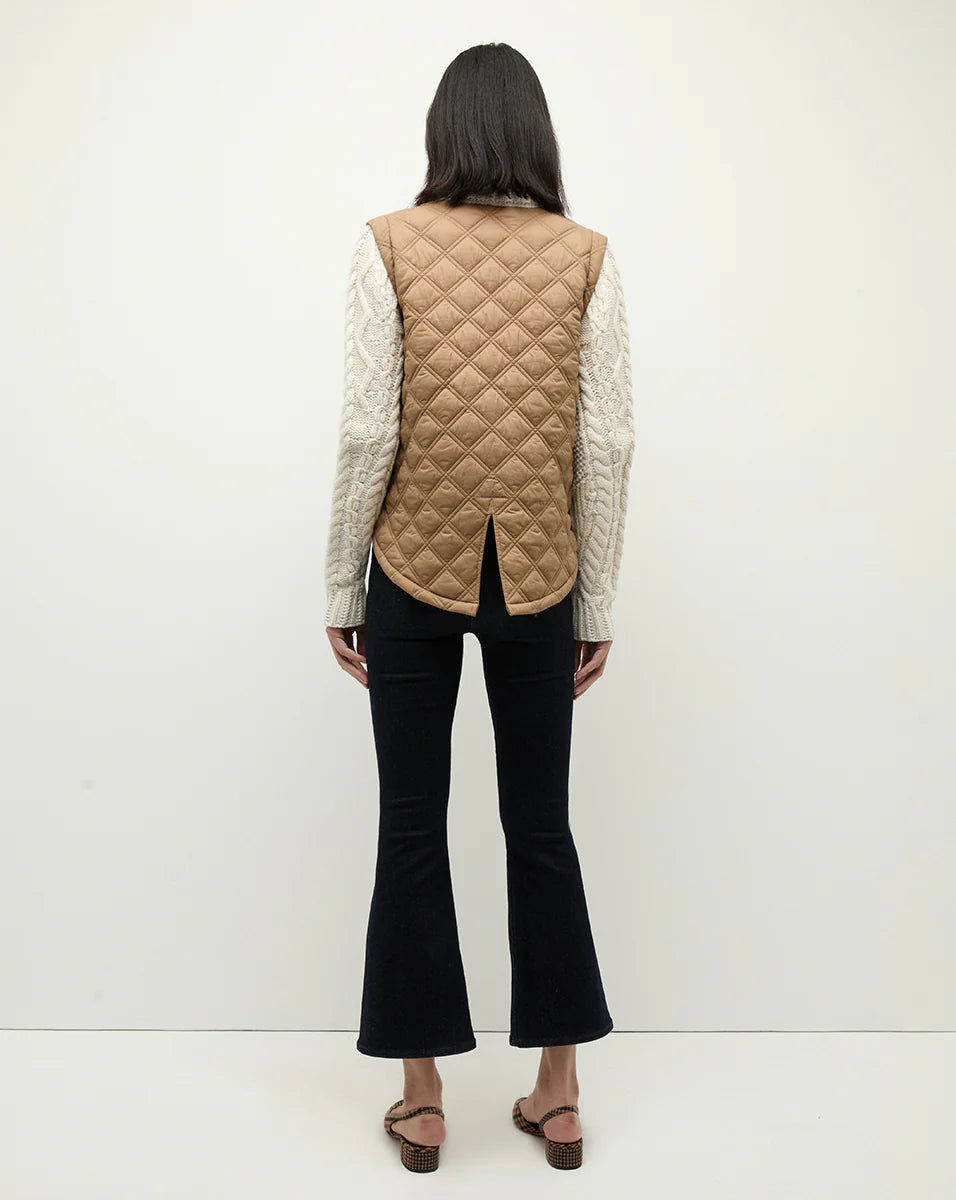 PATRA MIXED MEDIA JACKET - RUSSET/IVORY