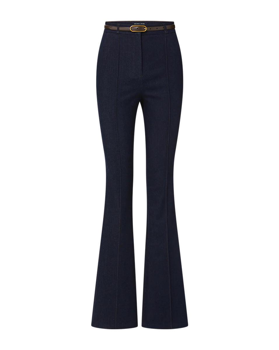 Gracie Denim Belted Pant - Midnight Wash