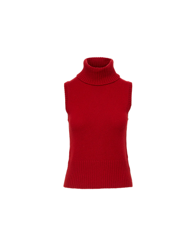 Mazzy Cashmere Turtleneck - Crimson