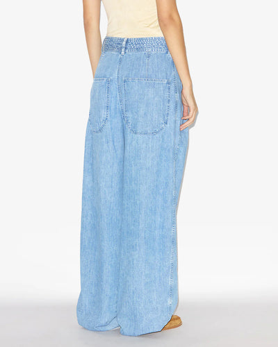 INAYA DENIM PANTS - Light Blue