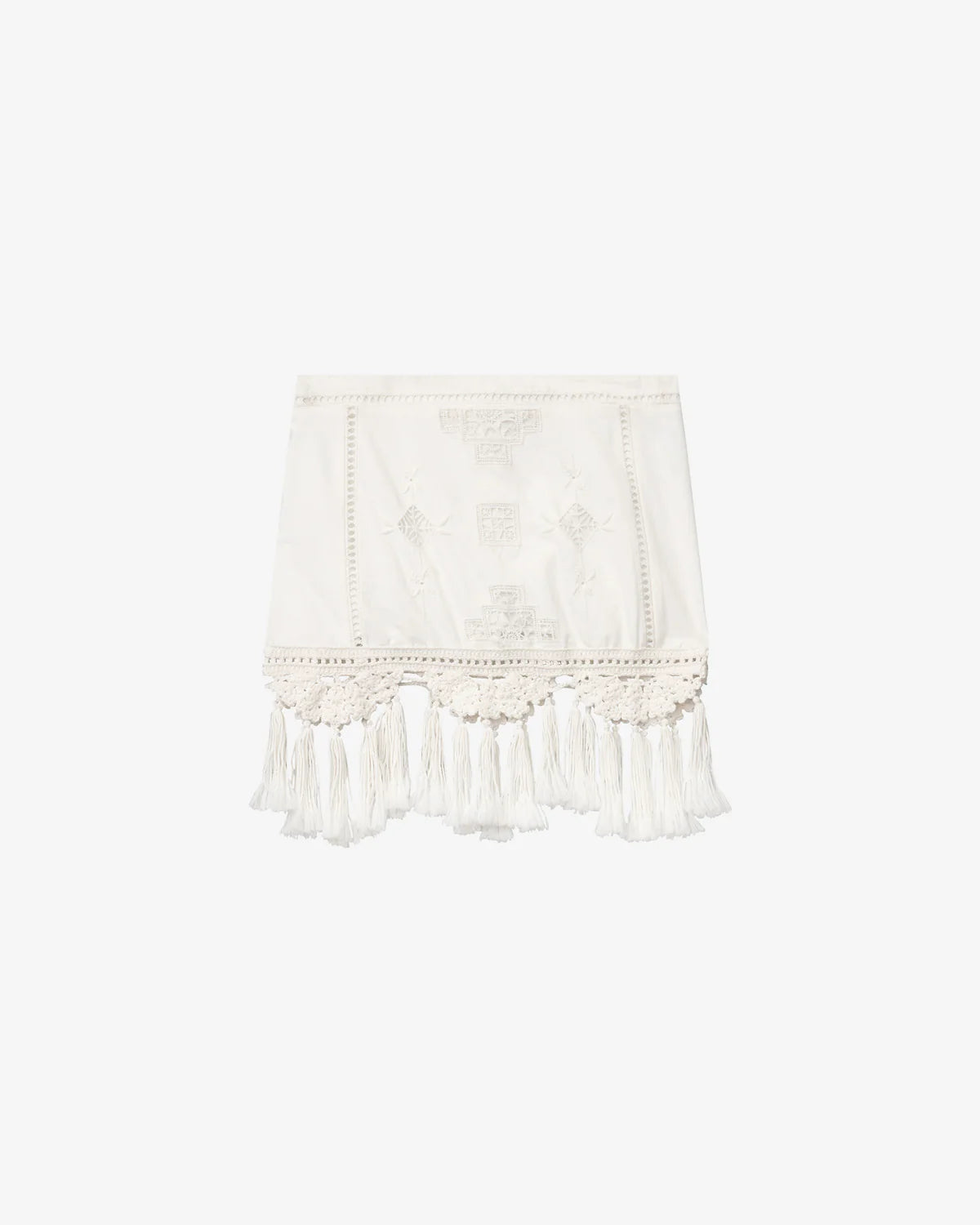 Sandra Macramé Mini Skirt - White