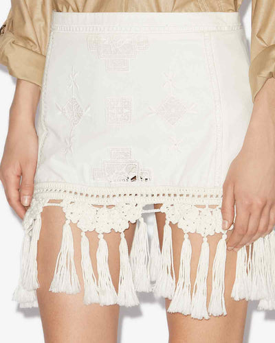 Sandra Macramé Mini Skirt - White