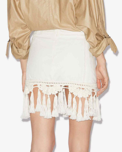 Sandra Macramé Mini Skirt - White