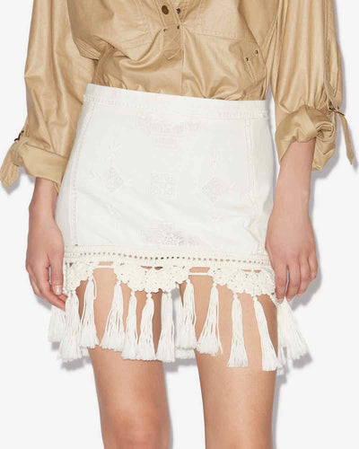 Sandra Macramé Mini Skirt - White