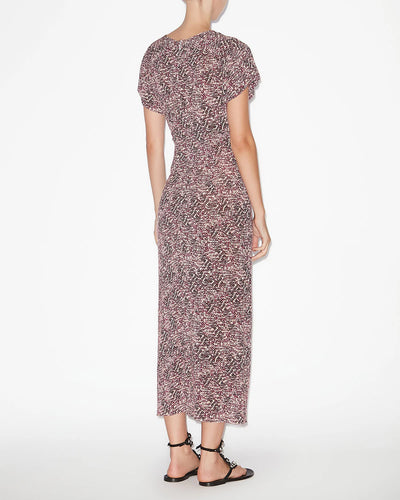 TERENA DRESS - Purple/Ecru