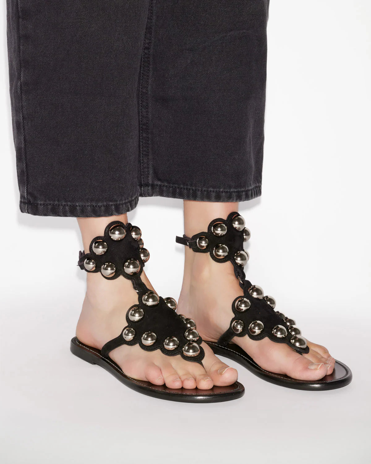 VELVEE Sandals - Black/Silver