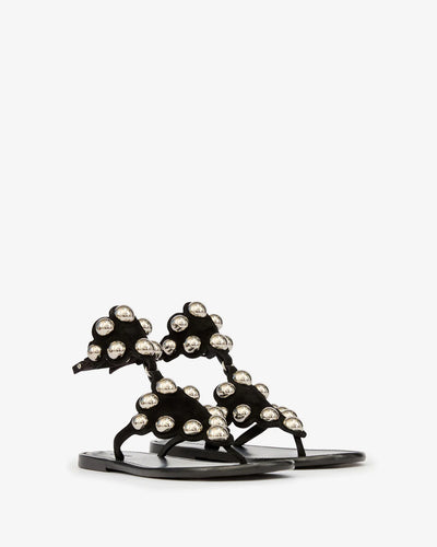 VELVEE Sandals - Black/Silver