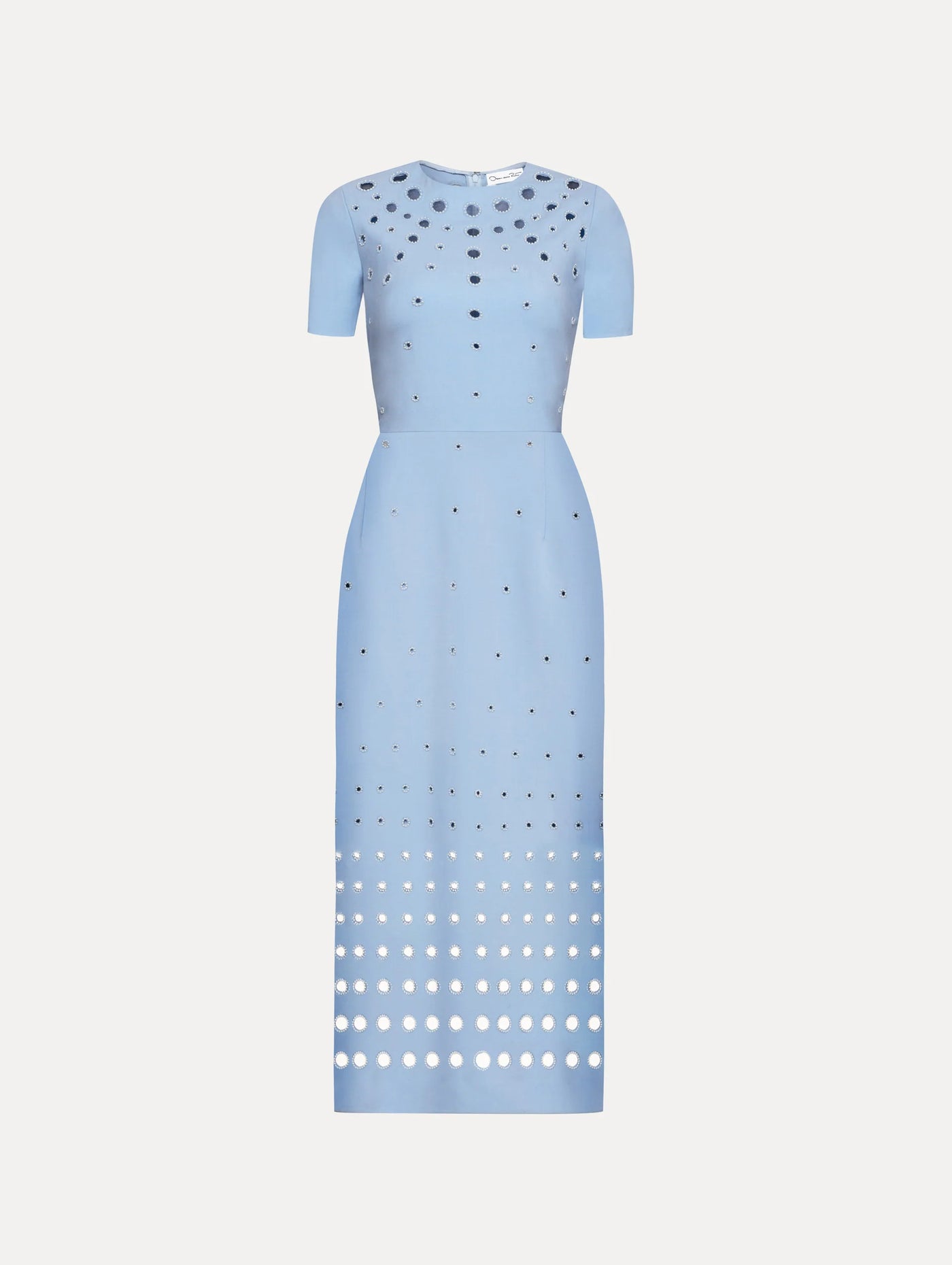 Pearl Eyelet Embroidered Dress - Opal