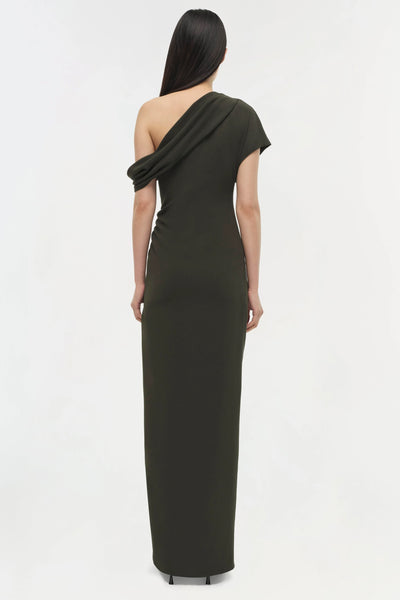 KALLY DRAPED MIDI DRESS - Everest