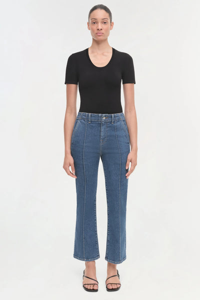 ANSEL CROP FLARE JEAN - Midnight Wash