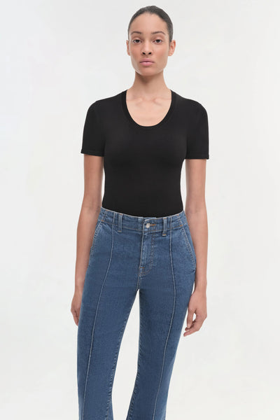 ANSEL CROP FLARE JEAN - Midnight Wash