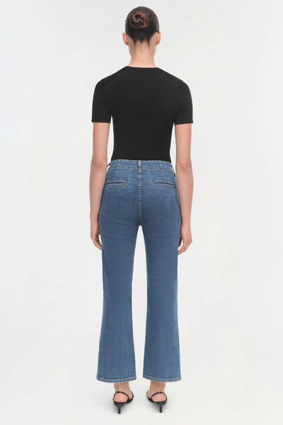 ANSEL CROP FLARE JEAN - Midnight Wash