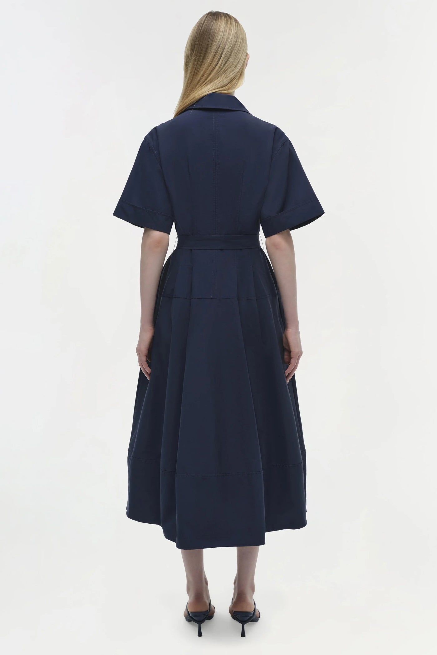 Deanna Cotton Midi Dress - Midnight