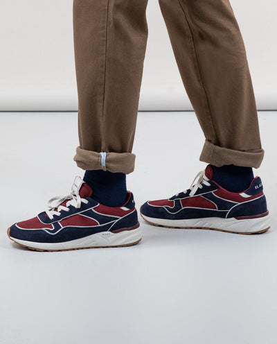 Track Mix Sneaker - Navy/Red