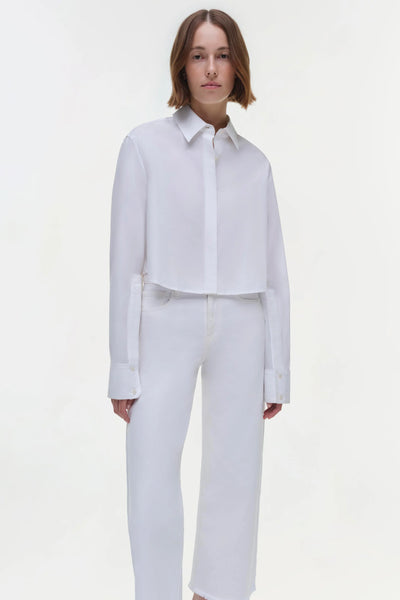 Renata Cropped Shirt - White