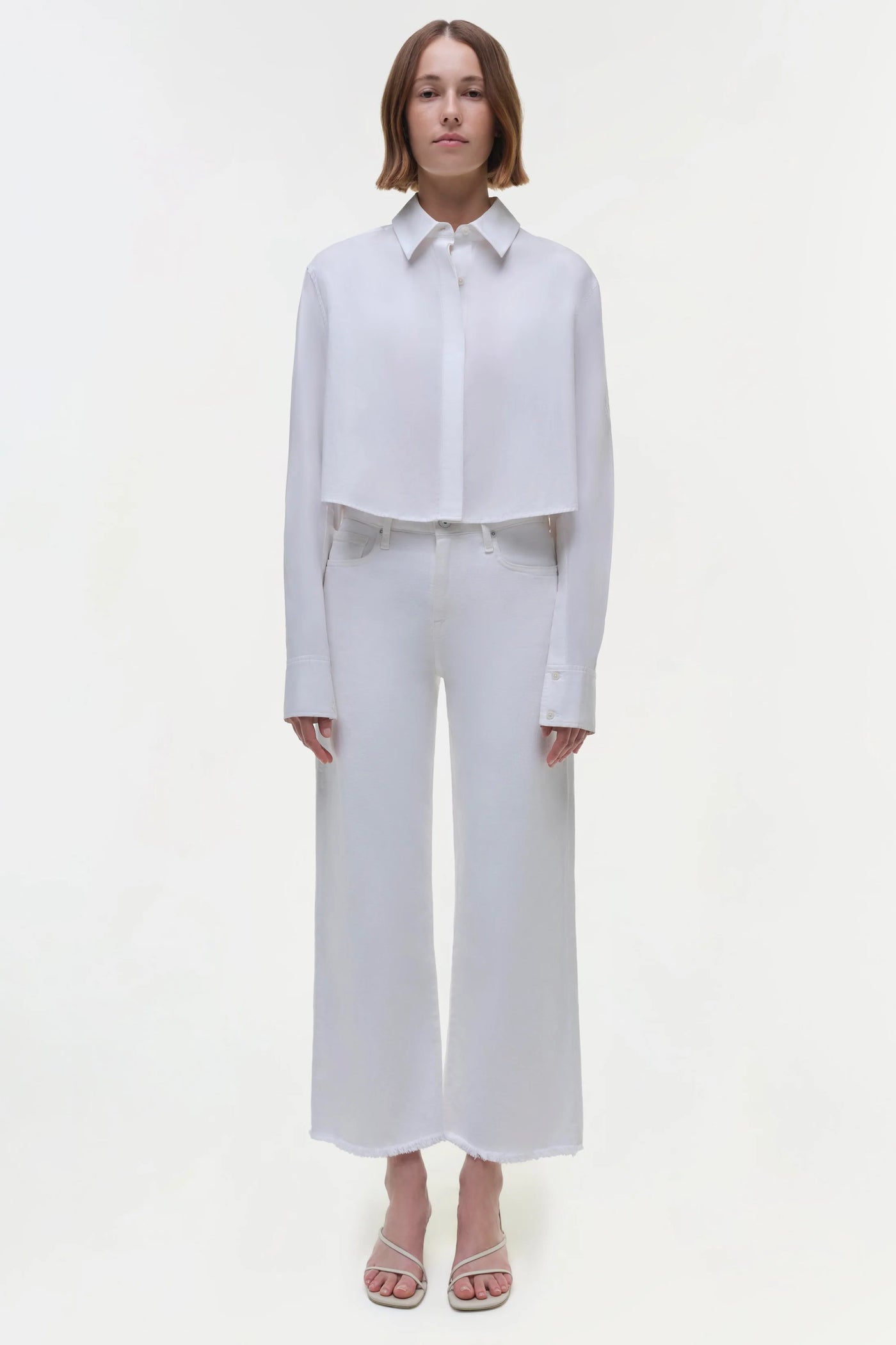 Renata Cropped Shirt - White