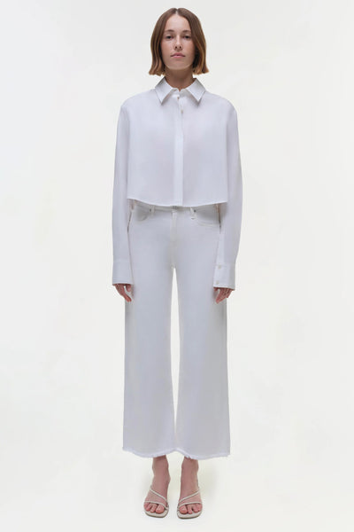 Renata Cropped Shirt - White