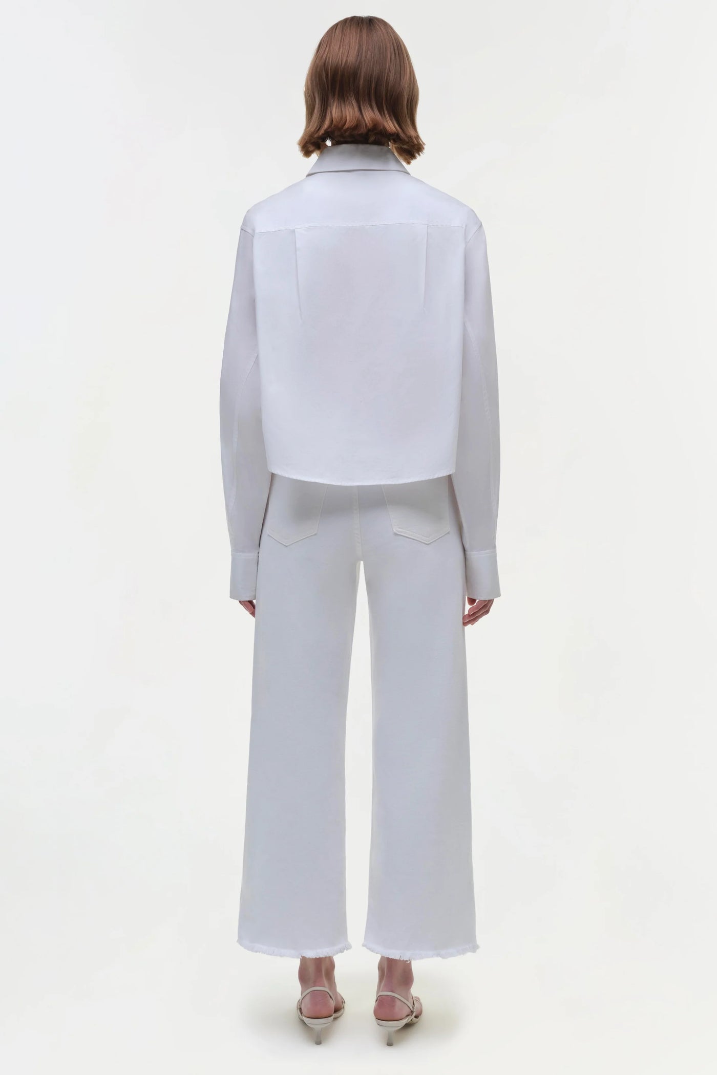 Renata Cropped Shirt - White