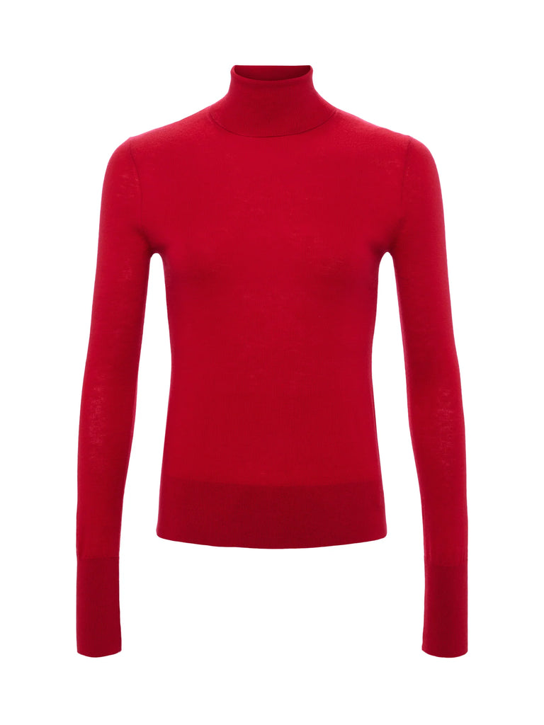 FLORA TURTLENECK SWEATER - Lava Red/Gold – Coplons