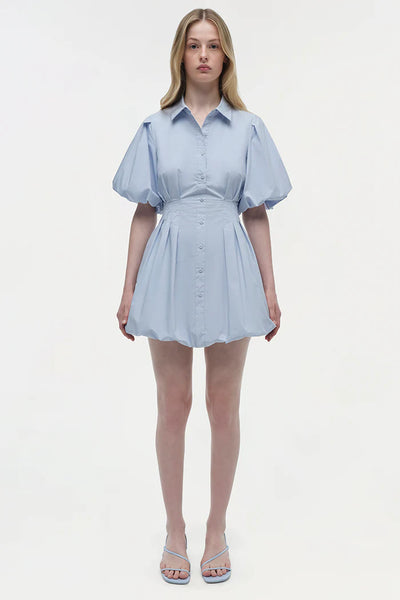 Cleo Cotton Mini Dress - Periwinkle Sky