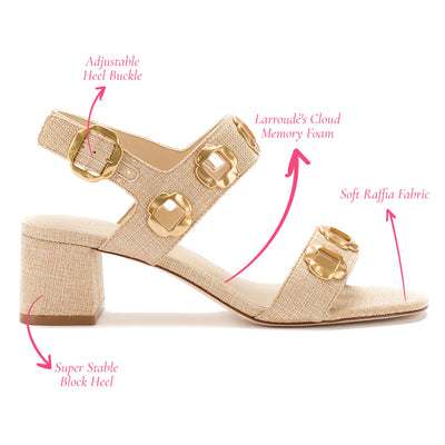 Milan Sandal - Beige Raffia