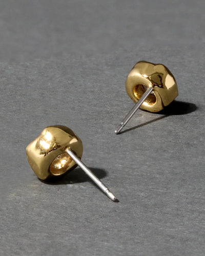 Asterales Molten Bezel Stud Earring - Gold