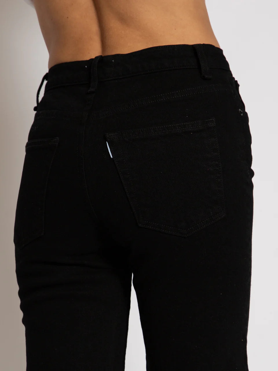 SLIM CROP WIDE LEG Jean - Black Resin