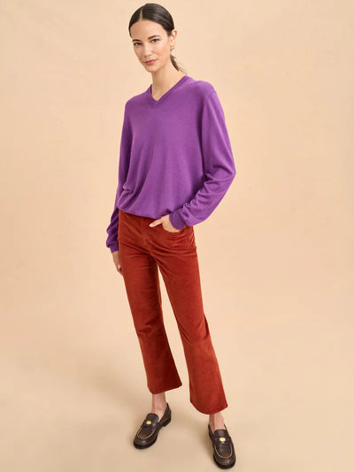 BEN V NECK SWEATER - Amethyst