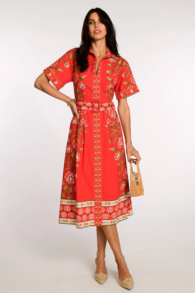 Collins Dress - Indian Flower Poppy