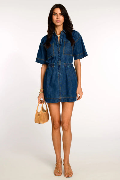 Janie Dress - Dark Wash Denim