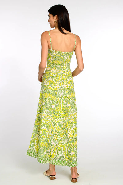 Annalisa Dress - Damask Limeade