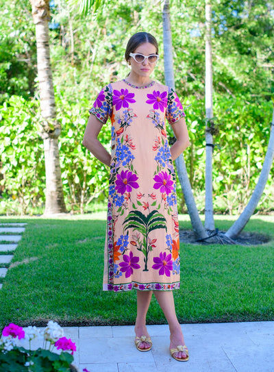 Tess Midi Dress - Tapestry Peach