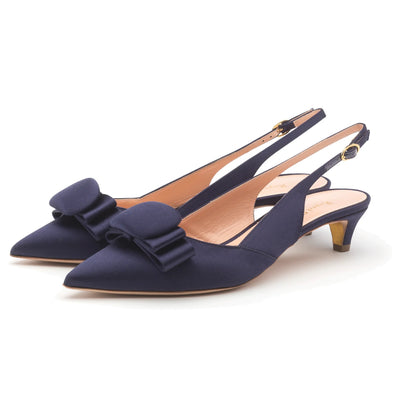 Misty Slingback 30mm - Midnight Satin