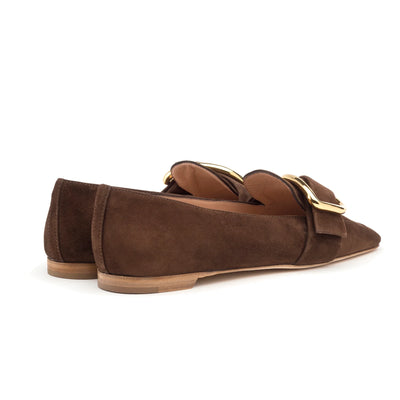 Chesla Flat - Chocolate Suede