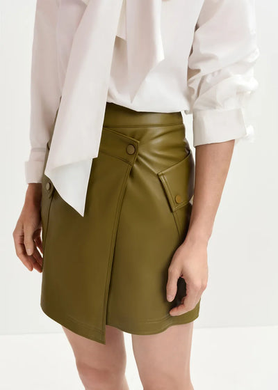 GRADUAL FAUX Leather Mini Skirt - More Colors Available